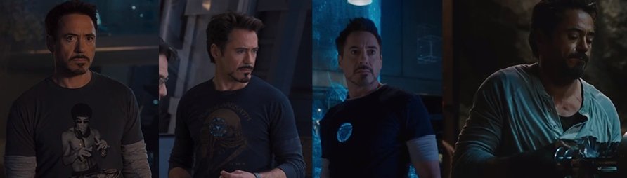 Iron Man wearing t shirts.